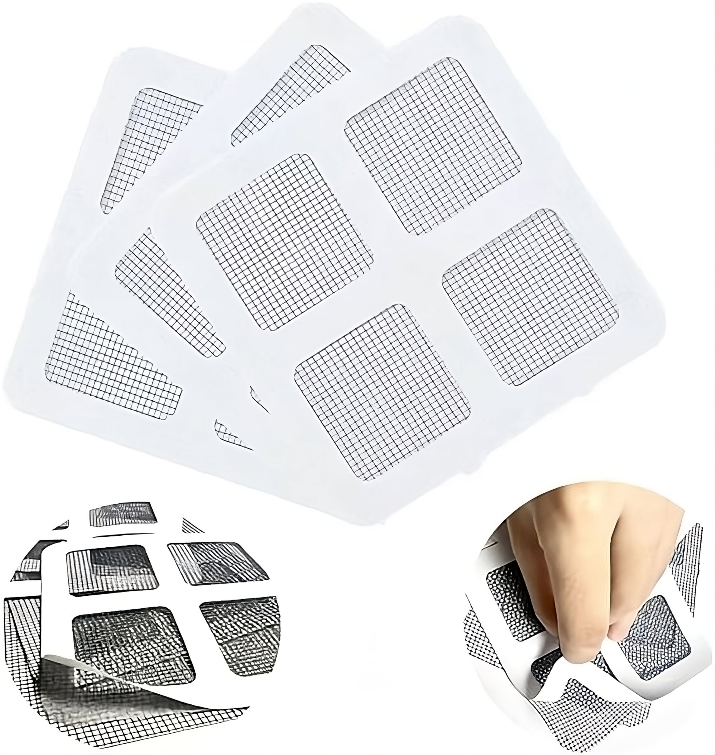 10/20 Pack Disposable Shower Drain Hair Catcher,Sink Sticker (4" X 4")