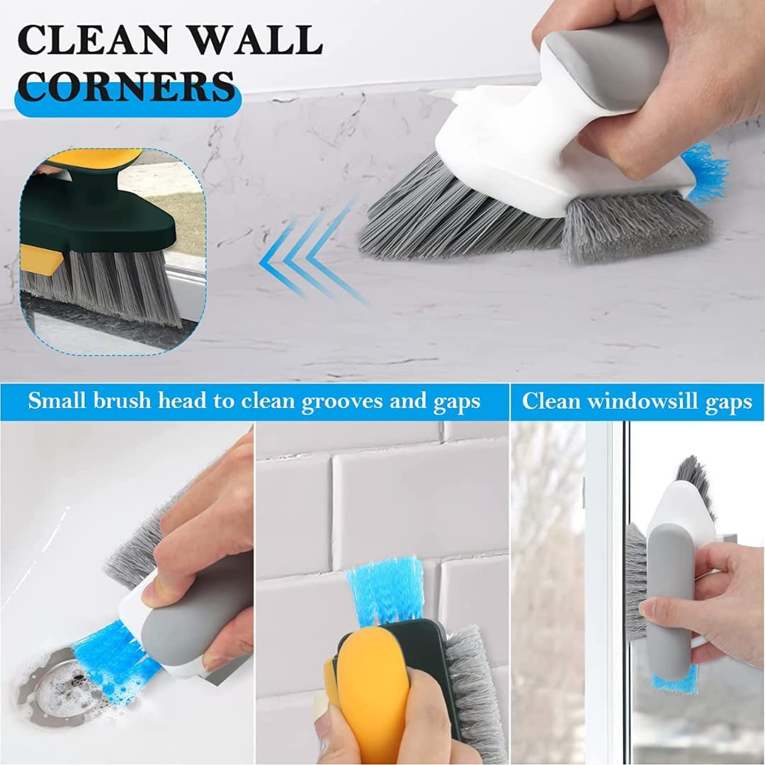 4 in 1 Tile Grout Cleaning Brush with Squeegee