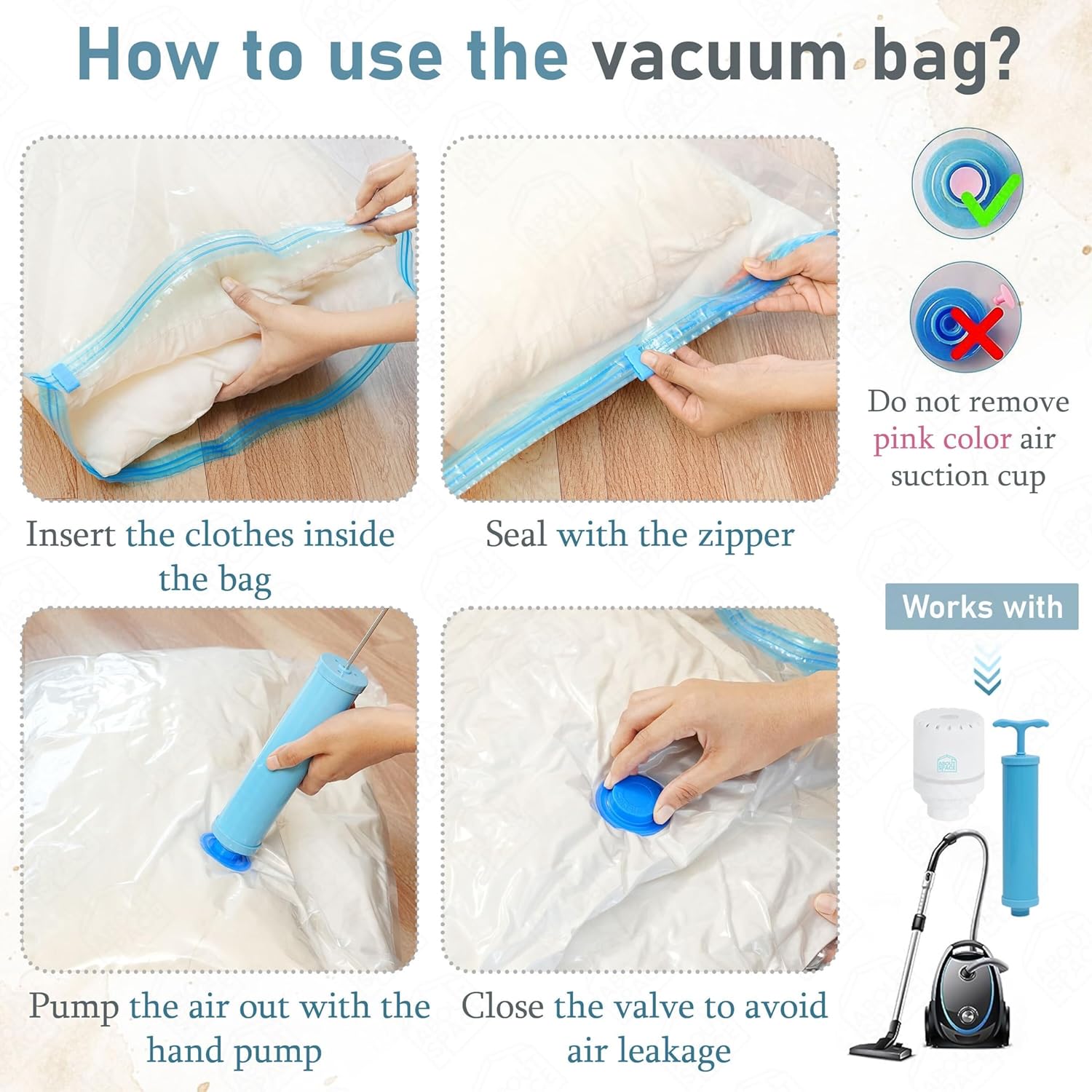 Vacuum Bags with Hand Pump